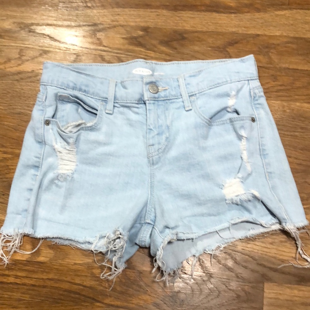 OLD NAVY distressed boyfriend jean shorts